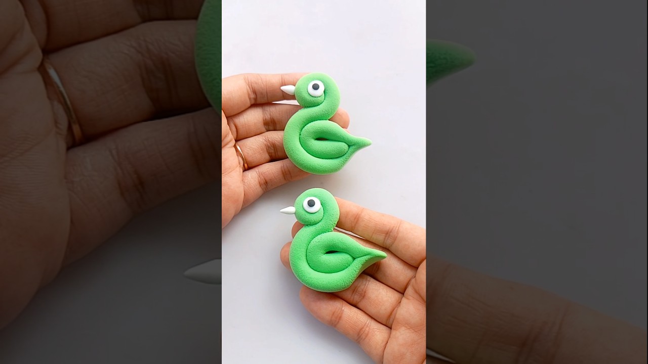 DIY idea 💞 How to make easily duck🦆 with Super clay 
