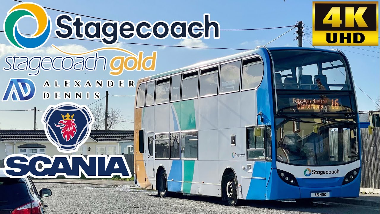 [Stagecoach South East: 16 Hythe to Canterbury via Folkestone & Denton] ADL Enviro400 Scania N230UD