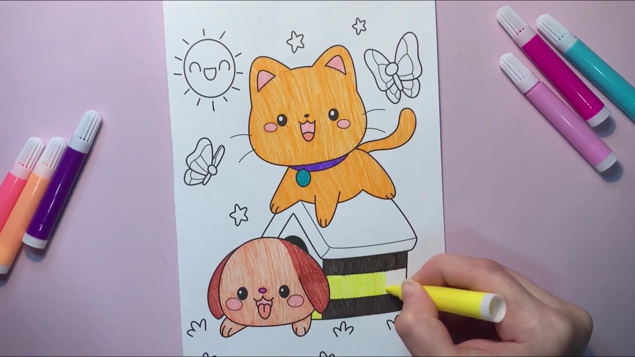 How To Color A Cat For Kids 