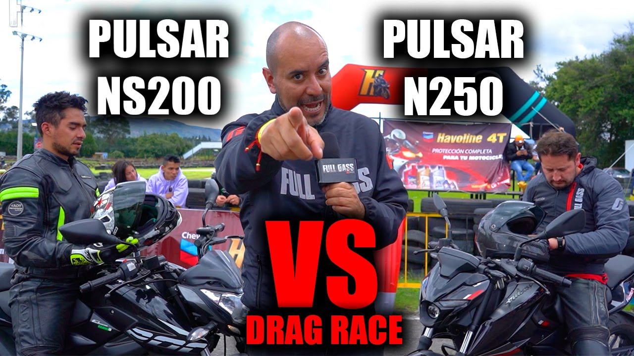 Pulsar N250 🆚 Ns200 🛑 Fullgass Drag Race Cuarto de milla