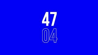 Countdown Timer | Blue Chroma - 1 HOUR [White Numbers]