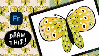 How to Draw a Butterfly in Adobe Fresco | Easy Digital Art Tutorial
