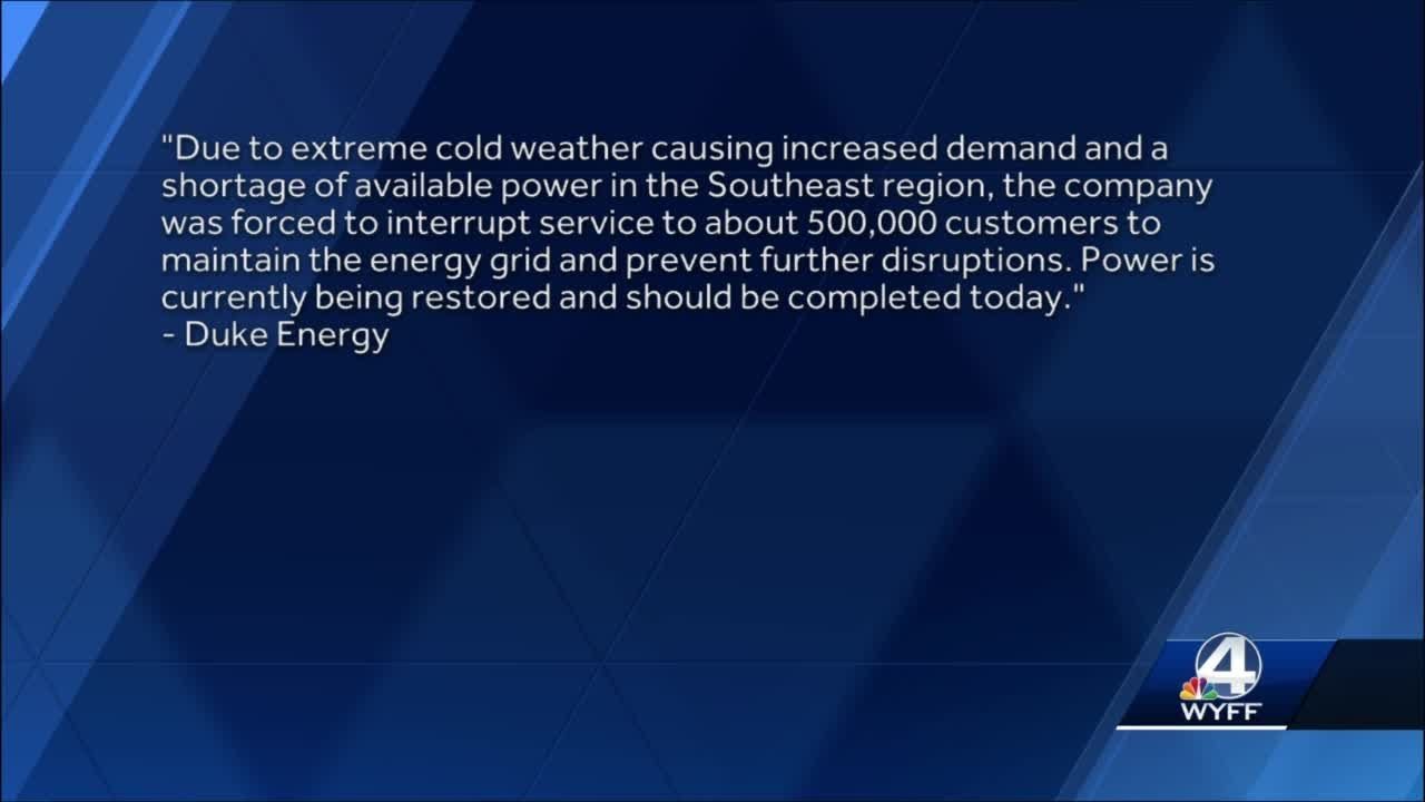 Duke Energy provides update following reports of thousands of power ...