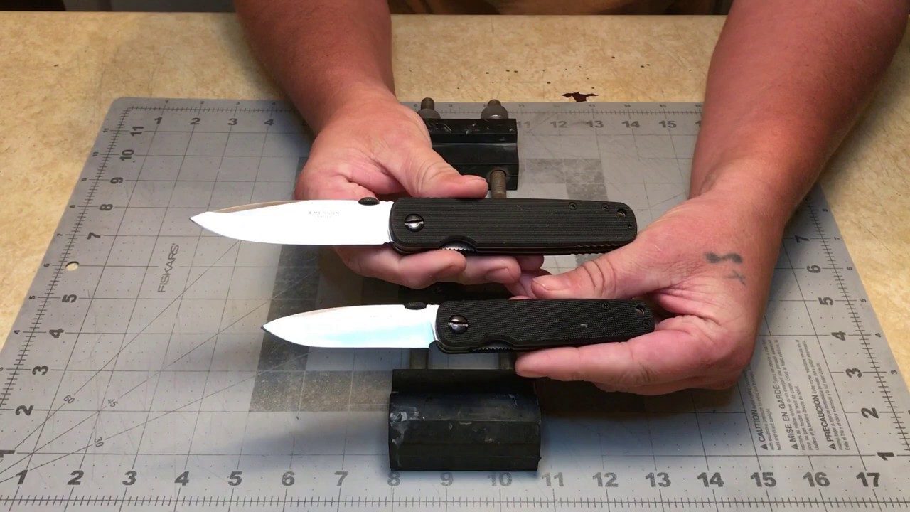 Knife Sharpening Alex Steingraber Regrind Emerson A100 gaw closed YouTube