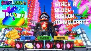 Roblox Stack A Block  FREE TOKYO CRATE!! screenshot 4