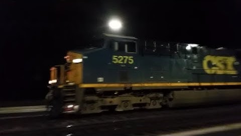 [CSXT]5275 GE ES40DC & 7877 CW40-8 Leads Good Size Q471-20 With A Nice Sounding 1st Gen K5HL Fay NC