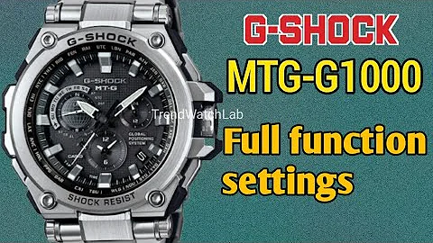 How to set time on G-Shock MTG-G1000 || Casio 5455 (Manually full settings).