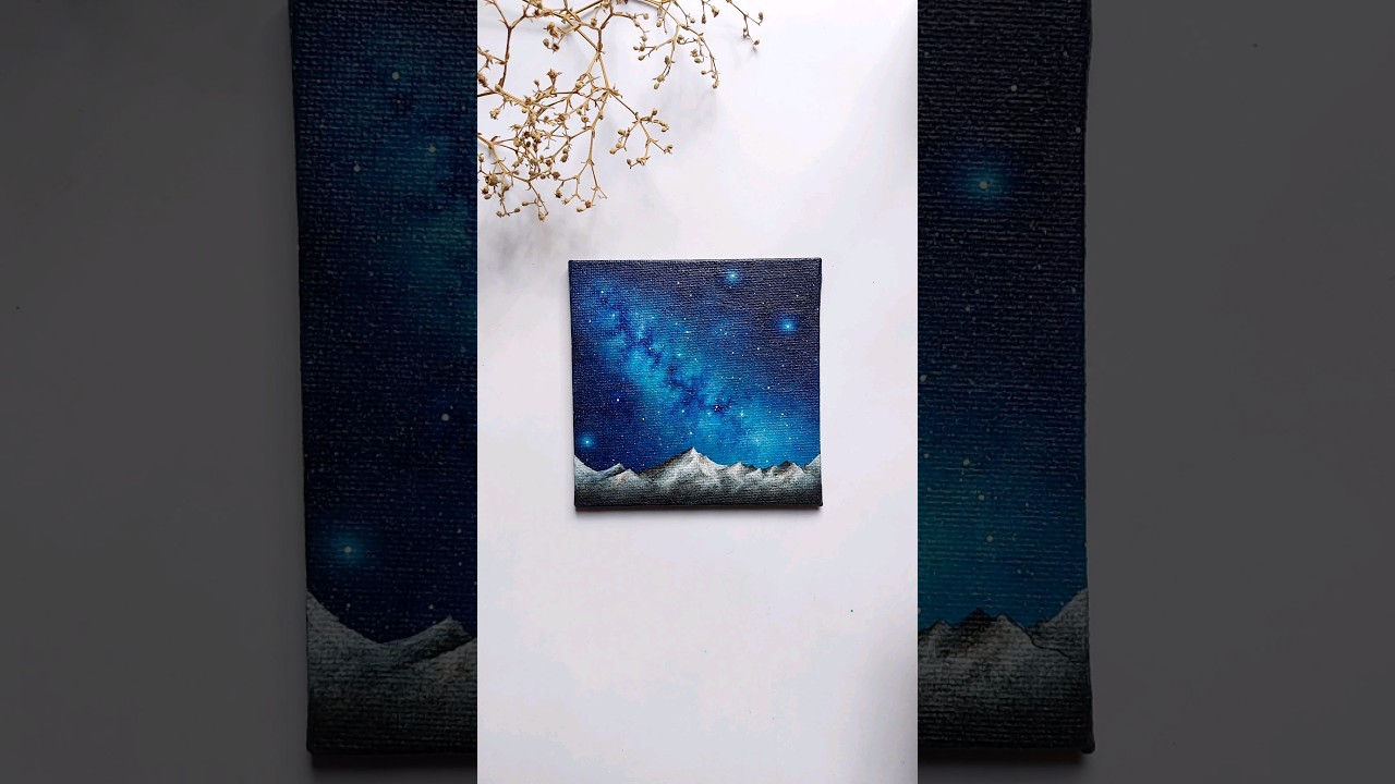 Painting milkyway on a mini canvas💙 