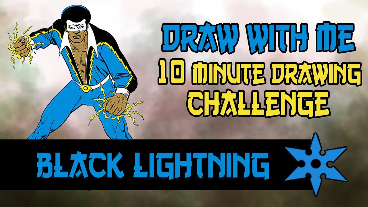 Draw with me. #blacklighning 10 Minute Drawing Challenge #artchallenge ...