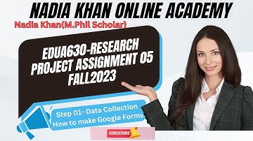 EDUA630 Assignment 5 solution fall2023 /step 01 how to make google forms for data collection/ Part 1