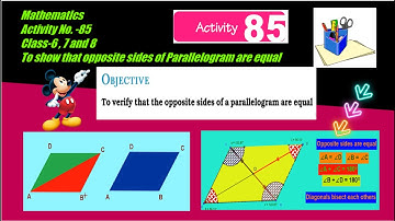 NCERT Maths Lab Activity-85 class 6, 7 and8 | To show that opposite sides of parallelogram are equal