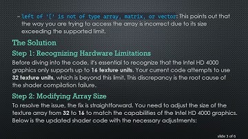 Resolving Shader Compilation Issues: OpenGL Fragment Shader on Intel HD 4000