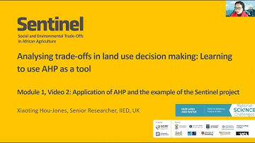Module 1, Video 2 - Analysing trade-offs in land use decision making: learning to use AHP as a tool