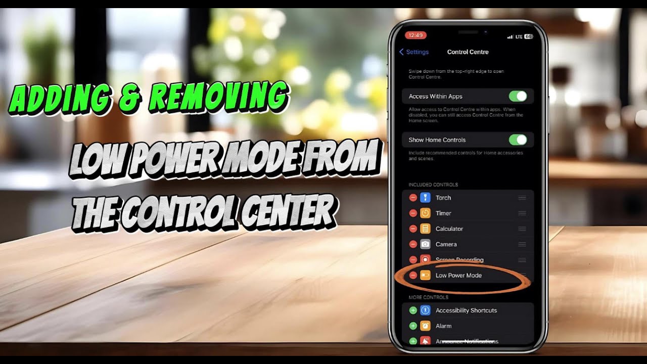 Low Power Mode Computer How to Add or Remove the Low Power Mode Shortcut from the Control ...