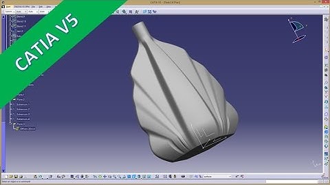 Flask part 2 - Catia v5 GSD Training - Multi section surface - Blend