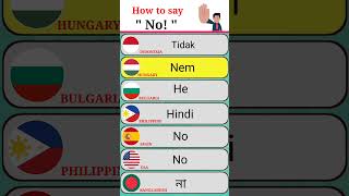 How To Say "No" in Different Countries with Voice