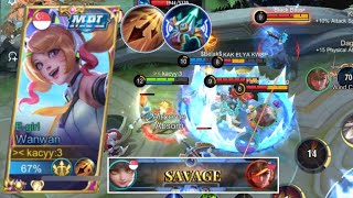 I GOT SAVAGE WITH WANWAN‼️😻 Wanwan mpl e-girl skin gameplay😆