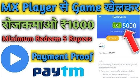 Mx player से game खेल कर रुपया कमाए। game खेलो और ढेर सारा रुपया कमाओ।। earning app mx player।।