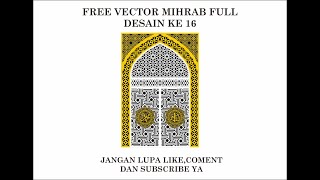 Free Vektor DESAIN 16 MIHRAB MASJID | CDR Part 16 #kaligrafi #calligraphy #kaligrafiart