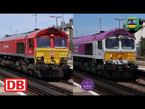 *Platinum Jubilee Livery* 66734 & 66114 at Herne Hill (23 & 24/07/2022)