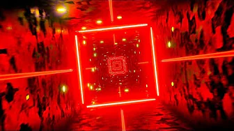 🔴 4K Screensaver – Red Neon Geometric Tunnel | Hypnotic Futuristic Loop (No Sound)