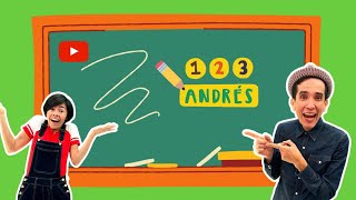 Reto de dibujo con 123 Andrés. Aprende las vocales - Canciones divertidas - Arte y música para niños