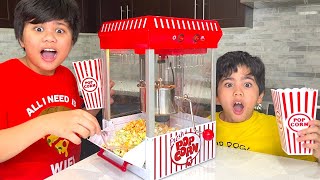 Troy and Izaak Makes Candy Colored Popcorn for kids TBTFUNTV