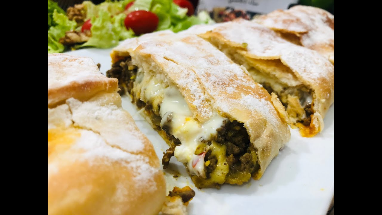 Baguette farcie viande/fromageباڤات محشية تذوب في الفم باللحم المفروم و الجبن