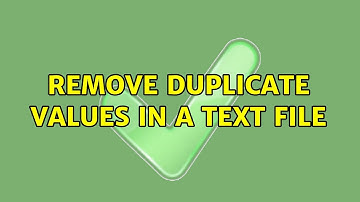 remove duplicate values in a text file