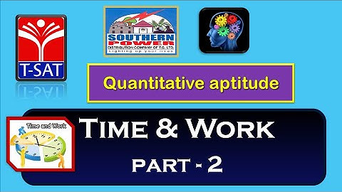 T-SAT || TSSPDCL  ||  Quantitative Aptitude - Time and Work - 2 || Lingadas