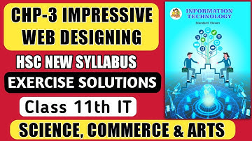 Exercise Solution Chapter 3 Impressive Web Designing class 11 IT HSC MH Board New syllabus 2022
