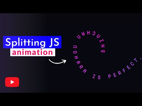 Typo coaster text animation in splitting JS | JavaScript