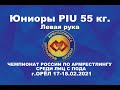 Чемпионат России по армрестлингу среди лиц с ПОДА 2021г. Класс PIU Юниоры 55 кг. Левая рука