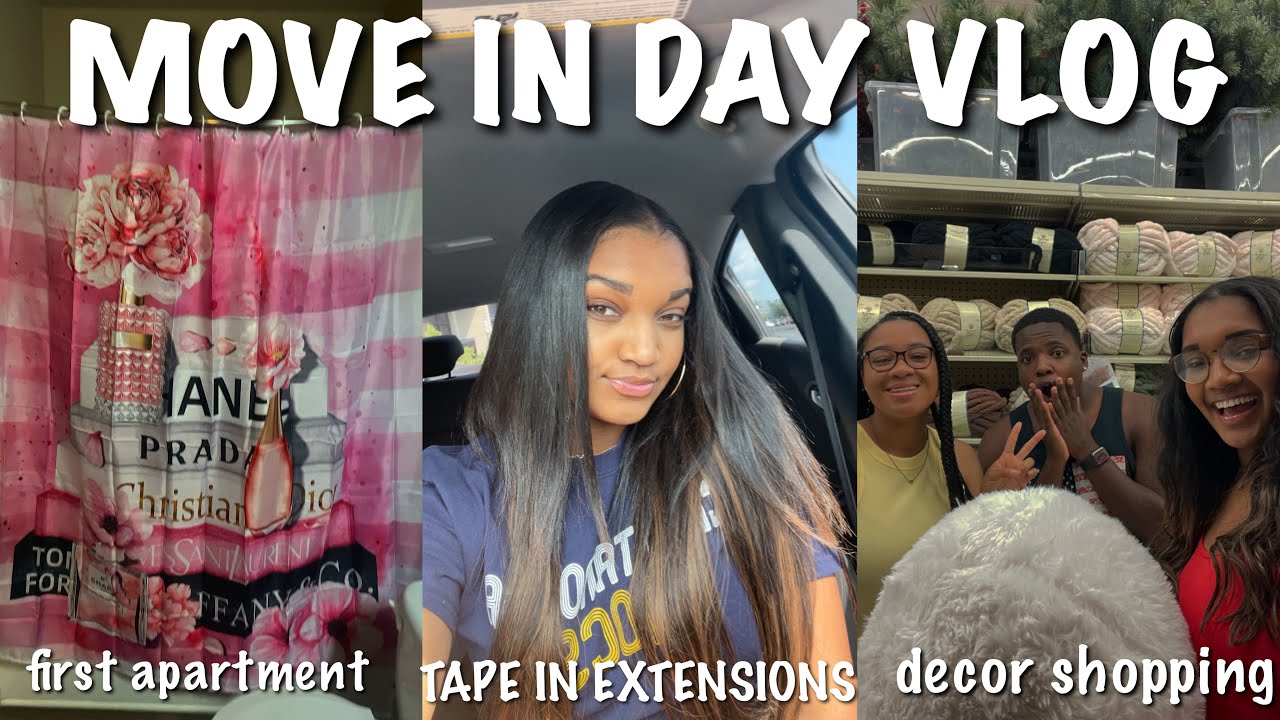 MOVE IN DAY VLOG // EMPTY APARTMENT TOUR + DECOR SHOPPING + FIRST TIME ...