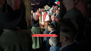 DAVID BENAVIDEZ WALKS OUT WITH MIKE TYSON READY FOR WAR VS GILBERTO RAMIREZ!!!