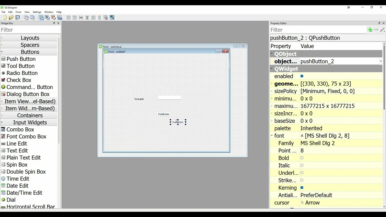 [PYTHON] - #Bac_3eme  Qt design ( partie 2 )