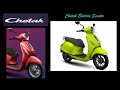 Chetak Electric Scooter Prices and Specifications