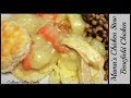 Creamy Chicken Stew on Open faced Biscuits,  Simple Ingredient Southern Cooking!
