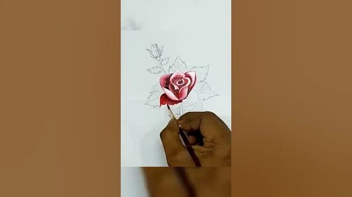 Rose flower painting | flower | shorts | youtube shorts | suresh creative Art