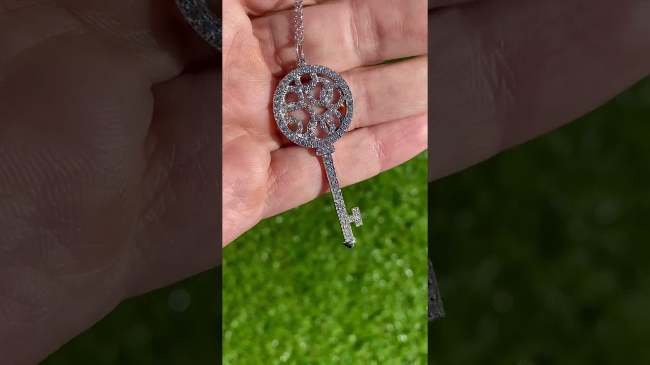 Tiffany large bubbles key in platinum brand new $6500 eBay !