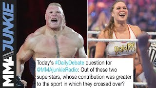 Daily Debate Did Brock Lesnar Or Ronda Rousey Contribute More When They Crossed Over?