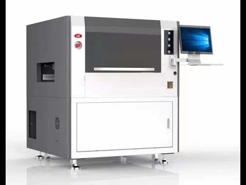 vacuum loader and auto solder paste printer machine - YouTube