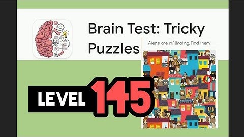 Brain test :Tricky puzzles #Level 145 solution "Aliens are infiltrating. find them" best gameplay