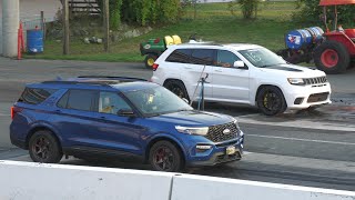 Wait.. What?? Jeep Srt Vs Ecoboost V6 Ford Explorer - Suvs Drag Racing 4K