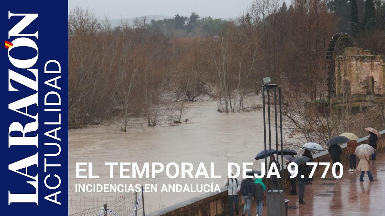 El temporal deja 9.770 incidencias en Andalucía