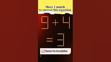 Мatchstick puzzle №74 Move 1 match to correct this equation