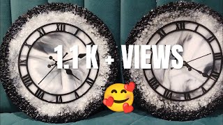 Resin art wall clock || resin clock || how to make resin clock || resin clock tutorial