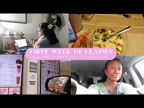 FIRST WEEK OF SPRING SEMESTER| getting off the waitlist, long days, & early mornings