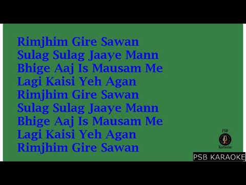 Rimjhim Gire Sawan Kishore Kumar Full Karaoke With Lyrics Youtube rimjhim gire sawan kishore kumar full