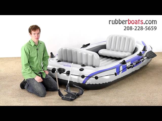 Intex Excursion 5 Inflatable Boat Video Review by Rubber Boats 